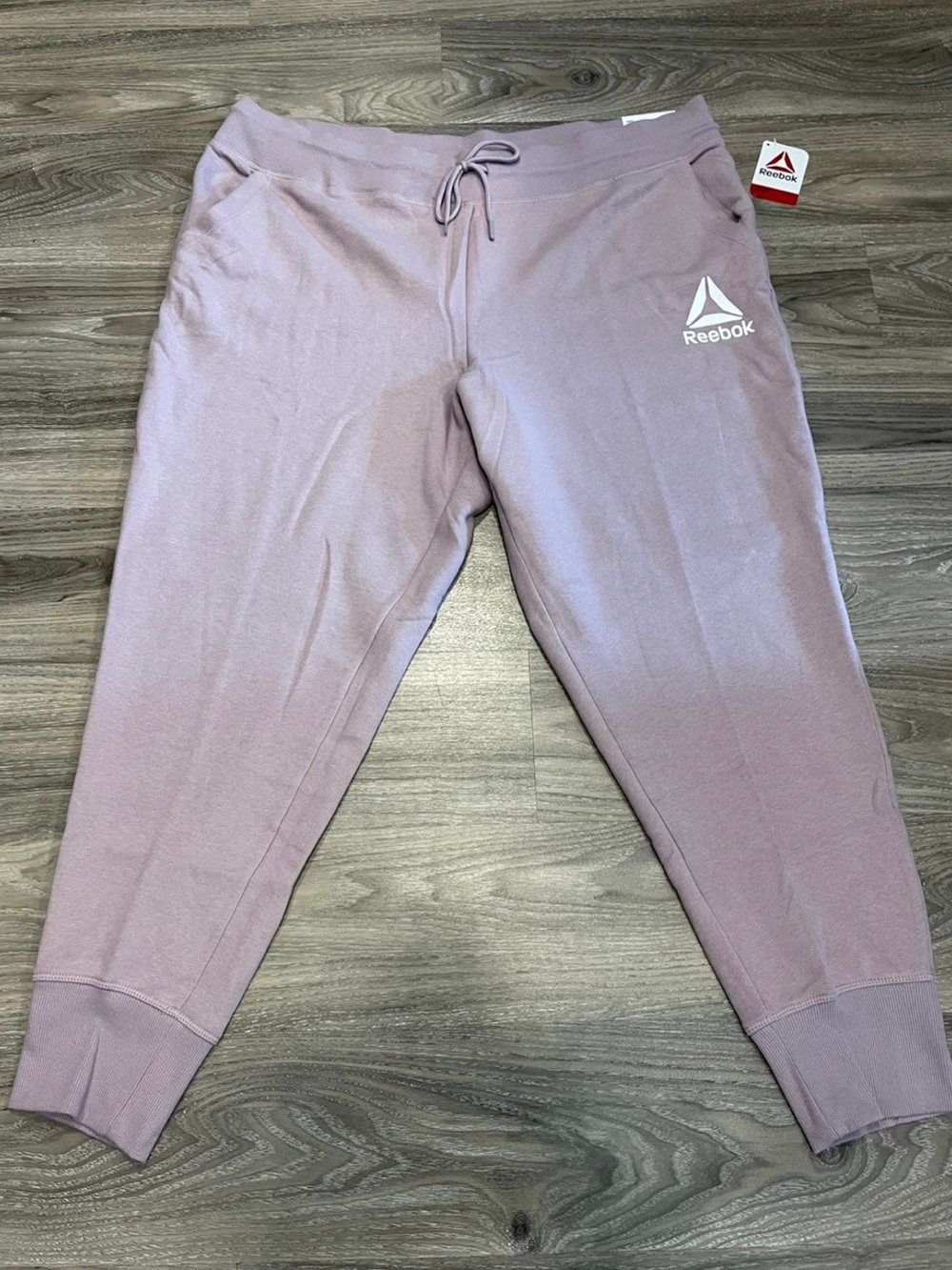 Reebok Mauve Drawstring Logo Joggers
